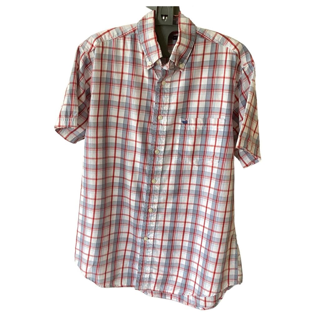 Southern Outfitters Southern Marsh Plaid Stripe Shirt Size M